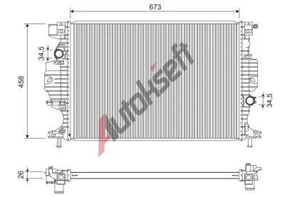 VALEO Chladi� vody VA 701295, 701295