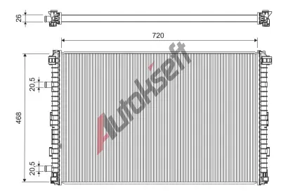 VALEO Chladi� vody VA 701305, 701305