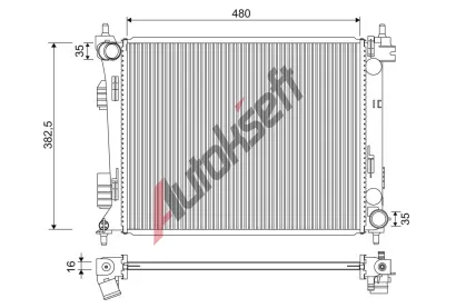 VALEO Chladi vody VA 701347, 701347