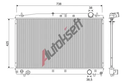 VALEO Chladič vody VA 701349, 701349 VALEO Chladič vody VA 701349, 701349