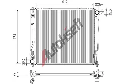 VALEO Chladi� vody VA 701359, 701359