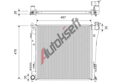 VALEO Chladič vody VA 701360, 701360 VALEO Chladič vody VA 701360, 701360