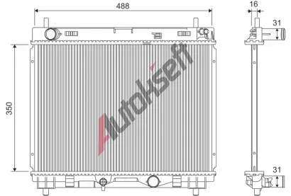 VALEO Chladič vody VA 701366, 701366 VALEO Chladič vody VA 701366, 701366