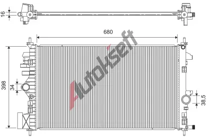 VALEO Chladi� vody VA 701373, 701373