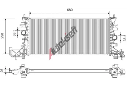 VALEO Chladi� vody VA 701376, 701376