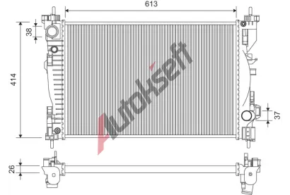 VALEO Chladič vody VA 701391, 701391 VALEO Chladič vody VA 701391, 701391