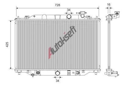 VALEO Chladič vody VA 701392, 701392 VALEO Chladič vody VA 701392, 701392