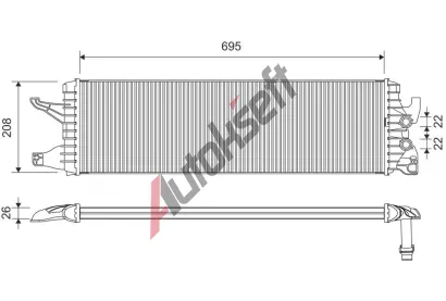 VALEO Chladi� vody VA 701405, 701405