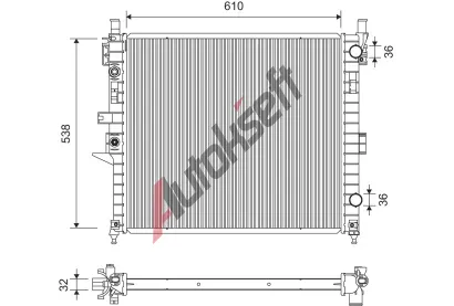 VALEO Chladi� vody VA 701411, 701411