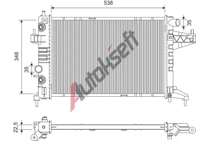 VALEO Chladi� vody VA 701414, 701414