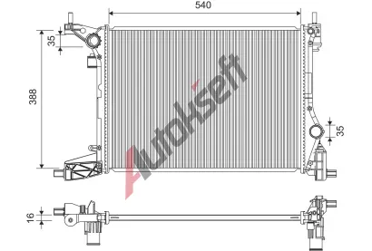 VALEO Chladi� vody VA 701435, 701435