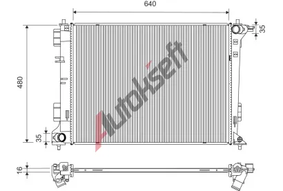 VALEO Chladič vody VA 701444, 701444 VALEO Chladič vody VA 701444, 701444