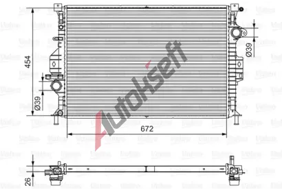 VALEO Chladi vody VA 701536, 701536