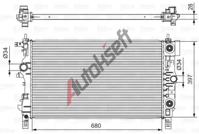 VALEO Chladi vody VA 701541, 701541