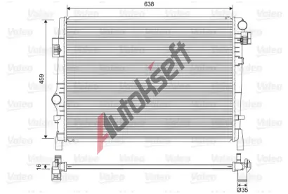 VALEO Chladi� vody VA 701553, 701553
