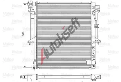 VALEO Chladič vody VA 701585, 701585 VALEO Chladič vody VA 701585, 701585