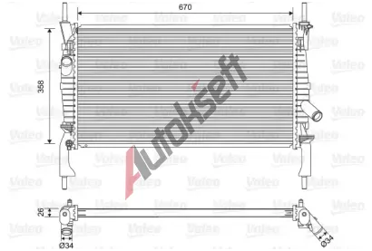 VALEO Chladi vody VA 701606, 701606