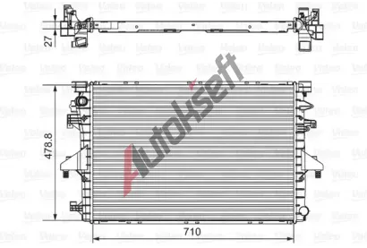VALEO Chladi vody VA 701654, 701654