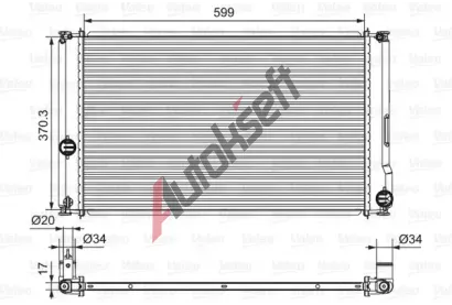 VALEO Chladi� vody VA 701657, 701657