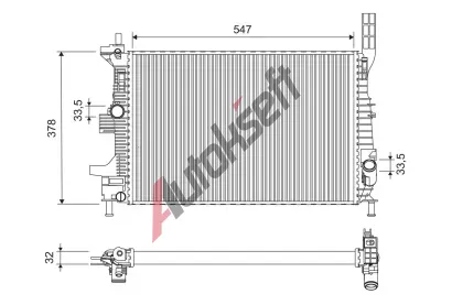 VALEO Chladič vody VA 701675, 701675 VALEO Chladič vody VA 701675, 701675