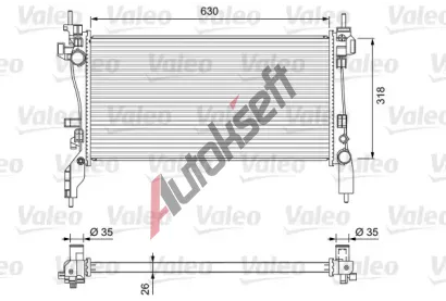 VALEO Chladi� vody VA 701718, 701718