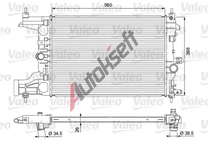 VALEO Chladič vody VA 701723, 701723 VALEO Chladič vody VA 701723, 701723