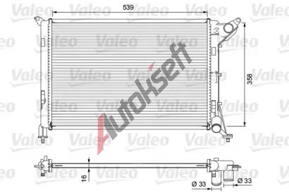 VALEO Chladi vody VA 701730, 701730