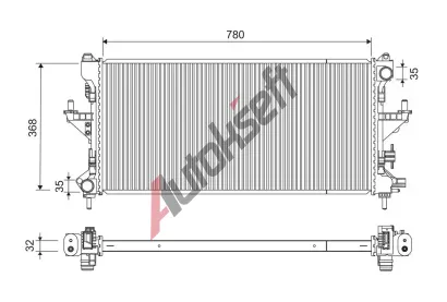 VALEO Chladi� vody VA 701738, 701738
