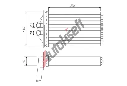 VALEO Vmnk tepla vnitnho vytpn VA 715306, 715306
