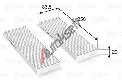 VALEO Filtr vzduchu v interiéru ClimFilter Comfort VA 715748, 715748 VALEO Filtr vzduchu v interiéru ClimFilter Comfort VA 715748, 715748