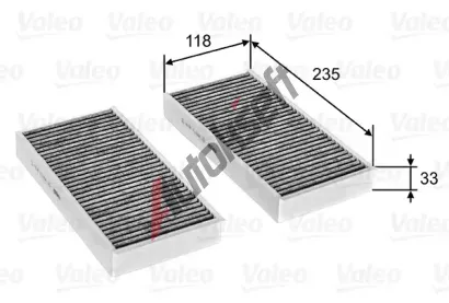 VALEO Filtr vzduchu v interiru CLIMFILTER PROTECT VA 715811, 715811
