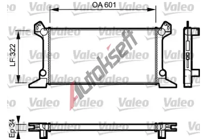 VALEO Chladi vody VA 730124, 730124