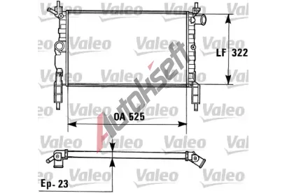 VALEO Chladič vody VA 730975, 730975 VALEO Chladič vody VA 730975, 730975