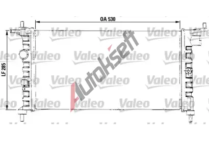 VALEO Chladič vody VA 731013, 731013 VALEO Chladič vody VA 731013, 731013