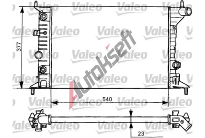 VALEO Chladič vody VA 731393, 731393 VALEO Chladič vody VA 731393, 731393