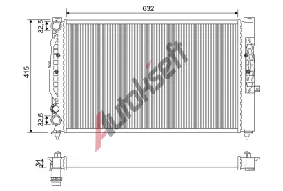 VALEO Chladi vody VA 731537, 731537