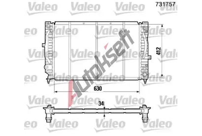 VALEO Chladi vody VA 731757, 731757