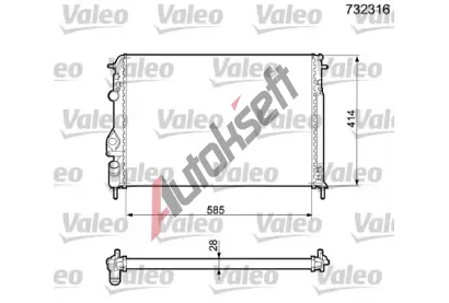 VALEO Chladi vody VA 732316, 732316