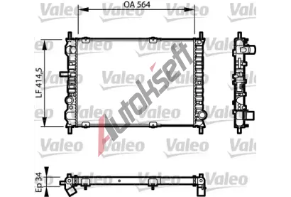 VALEO Chladi� vody VA 732623, 732623