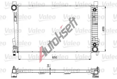 VALEO Chladič vody VA 732741, 732741 VALEO Chladič vody VA 732741, 732741