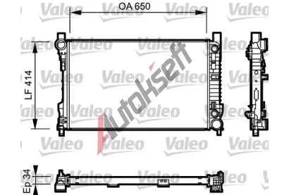 VALEO Chladi vody VA 732743, 732743