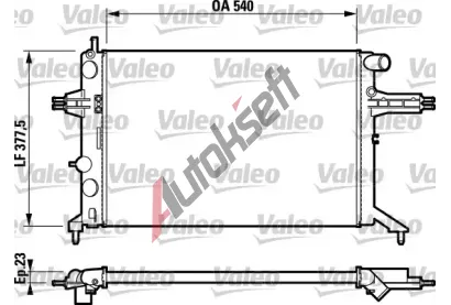 VALEO Chladič vody VA 732795, 732795 VALEO Chladič vody VA 732795, 732795