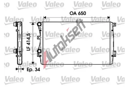 VALEO Chladi vody VA 732872, 732872