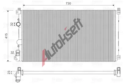 VALEO Chladi vody VA 732917, 732917