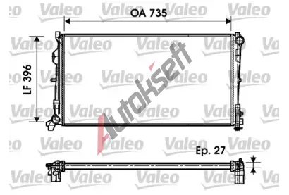 VALEO Chladi vody VA 732956, 732956