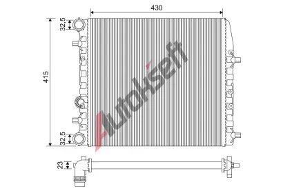 VALEO Chladi vody VA 733062, 733062