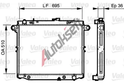 VALEO Chladi vody VA 734190, 734190