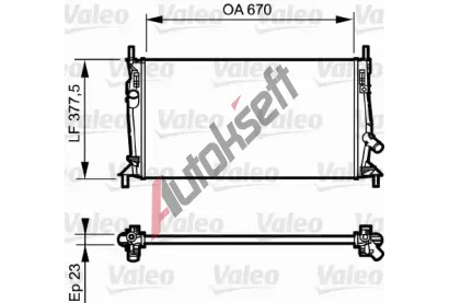 VALEO Chladi vody VA 734320, 734320