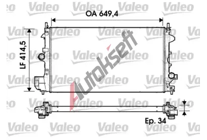VALEO Chladi vody VA 734339, 734339