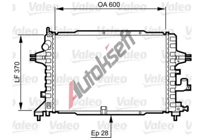 VALEO Chladi vody VA 734380, 734380